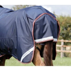 Premier Equine Titan 100 Turnout Rug With Detachable Neck Cover -Equestrian Supplies Store AW19 Titan 100 with Neck Cover Navy Rear RGB 72 big