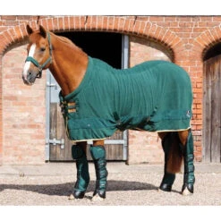 Premier Equine Buster Fleece Cooler Rug - Continental Edition -Equestrian Supplies Store Cooler Continental Green zoomx500