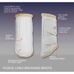 LeMieux Fleece Lined Brushing Boots 25 LeMieux Fleece Lined Brushing Boots -Equestrian Supplies Store LM FleeceLinedBoots Ice Blue 1 LR 04