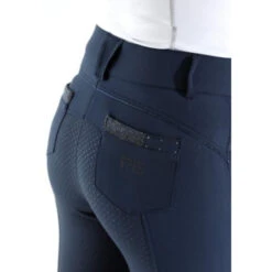 Premier Equine Beluso Ladies Full Seat Gel Riding Breeches -Equestrian Supplies Store SS20 Beluso Ladies Full Seat Gel Riding Breeches Navy 3 4 Back Design 72 RGB