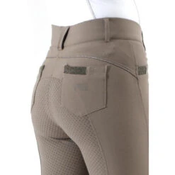 Premier Equine Beluso Ladies Full Seat Gel Riding Breeches -Equestrian Supplies Store SS20 Beluso Ladies Full Seat Gel Riding Breeches Walnut 3 4 Rear Detailing 7