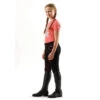 Premier Equine Sassa Kids Full Seat Gel Riding Breeches -Equestrian Supplies Store SS20 Simba Kids Short Sleeved Riding Top Coral Pink Studio Style Shot 72 RGB bdaf6692 f5c1 4e6c 9edd 17e858260d36