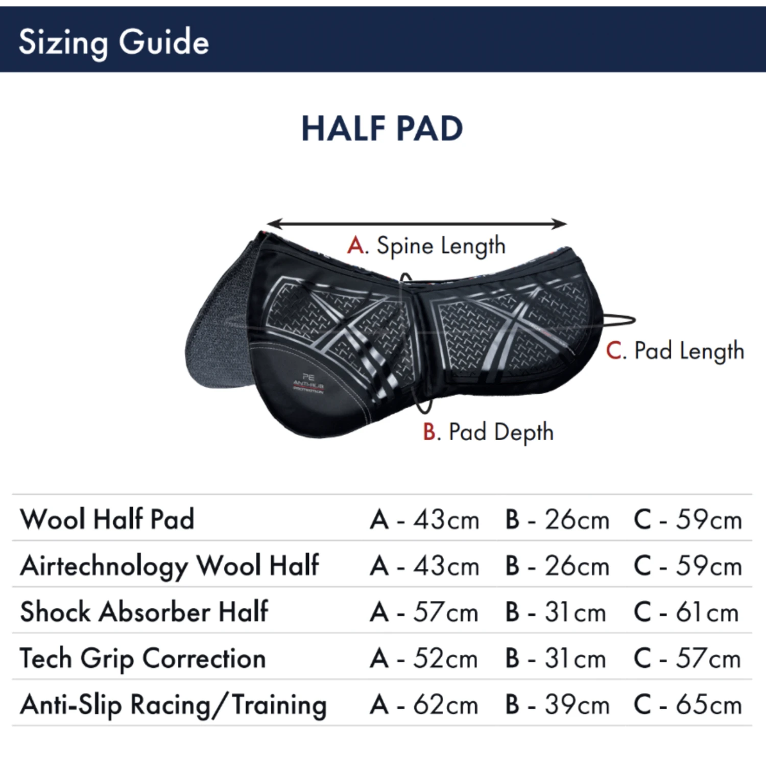 Premier Equine Tech Grip Pro Anti-Slip Correction Half Pad 11 Premier Equine Tech Grip Pro Anti-Slip Correction Half Pad - Image 9