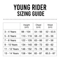 LeMieux Young Rider Belle Show Shirt -Equestrian Supplies Store Young Rider Size Guide