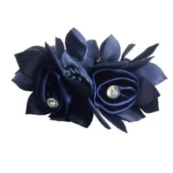 Hamag Rose Petal Hair Scrunchie With Crystals -Equestrian Supplies Store hamag rose petal hair scrunchie with crystals hair accessories 5
