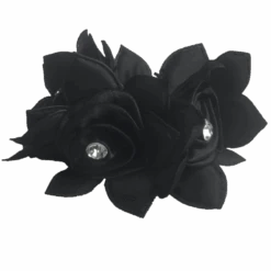 Hamag Rose Petal Hair Scrunchie With Crystals -Equestrian Supplies Store hamag rose petal hair scrunchie with crystals hair accessories 8