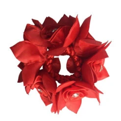 Hamag Rose Petal Hair Scrunchie With Crystals -Equestrian Supplies Store hamag rose petal hair scrunchie with crystals hair accessories 9