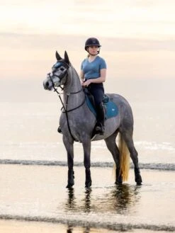 LeMieux Earth Collection Close Contact Saddlepad -Equestrian Supplies Store it01277 lifestyle earthclosecontactsquare ocean 1 copy