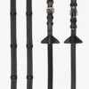 LeMieux Soft Rubber Reins With Stoppers -Equestrian Supplies Store it03781 product softrubberreinswithstoppers black silver 1