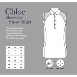 LeMieux Chloe Sleeveless Show Shirt -Equestrian Supplies Store lemieux chloe sleeveless show shirt show shirt 5