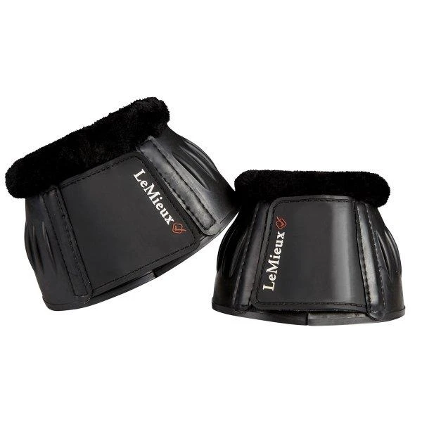 LeMieux Fleece Edge Rubber W Velcro Bell Boots 3 LeMieux Fleece Edge Rubber W Velcro Bell Boots