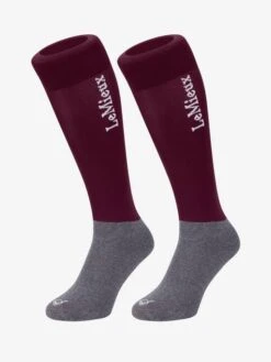 LeMieux Competition Socks -Equestrian Supplies Store lm competitionsocks burgundy