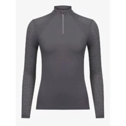 LeMieux Twilight Collection Laser Cut Longsleeve Base Layer -Equestrian Supplies Store lm lasercutlongsleeve grey1 hr