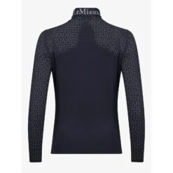LeMieux Twilight Collection Laser Cut Longsleeve Base Layer -Equestrian Supplies Store lm lasercutlongsleeve navy4 hr