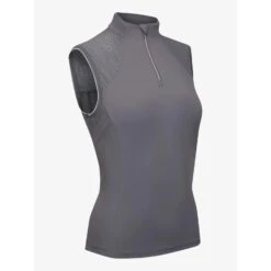 LeMieux Twilight Collection Laser Cut Sleeveless Base Layer -Equestrian Supplies Store lm lasercutsleeveless grey3 hr