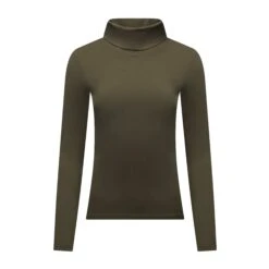 LeMieux Liberte Roll Neck -Equestrian Supplies Store lm liberterollneck oakgreen1 hr