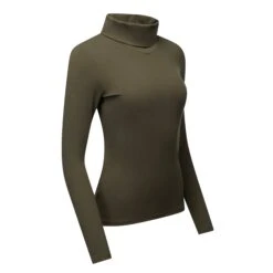 LeMieux Liberte Roll Neck -Equestrian Supplies Store lm liberterollneck oakgreen2 hr