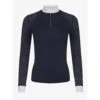 LeMieux Olivia Long Sleeve Show Shirt -Equestrian Supplies Store lm oliviashowshirt longsleeve navy1 hr 1