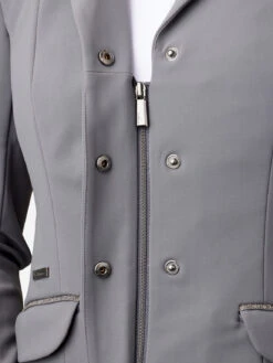 LeMieux Dynamique Show Jacket -Equestrian Supplies Store lm showjacket details grey hr 1