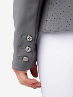 LeMieux Dynamique Show Jacket -Equestrian Supplies Store lm showjacket details grey hr 6