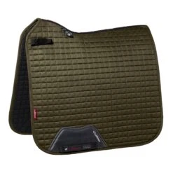LeMieux Suede Dressage Square -Equestrian Supplies Store lm suededressage oakgreen hr
